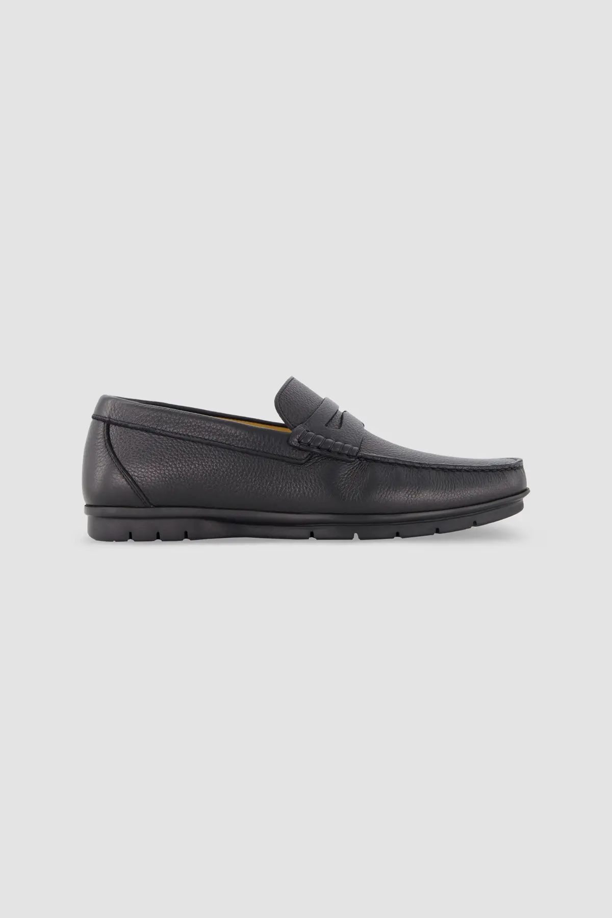 Testoni Black Hemp Grain Calf Gargano Moccasins 1