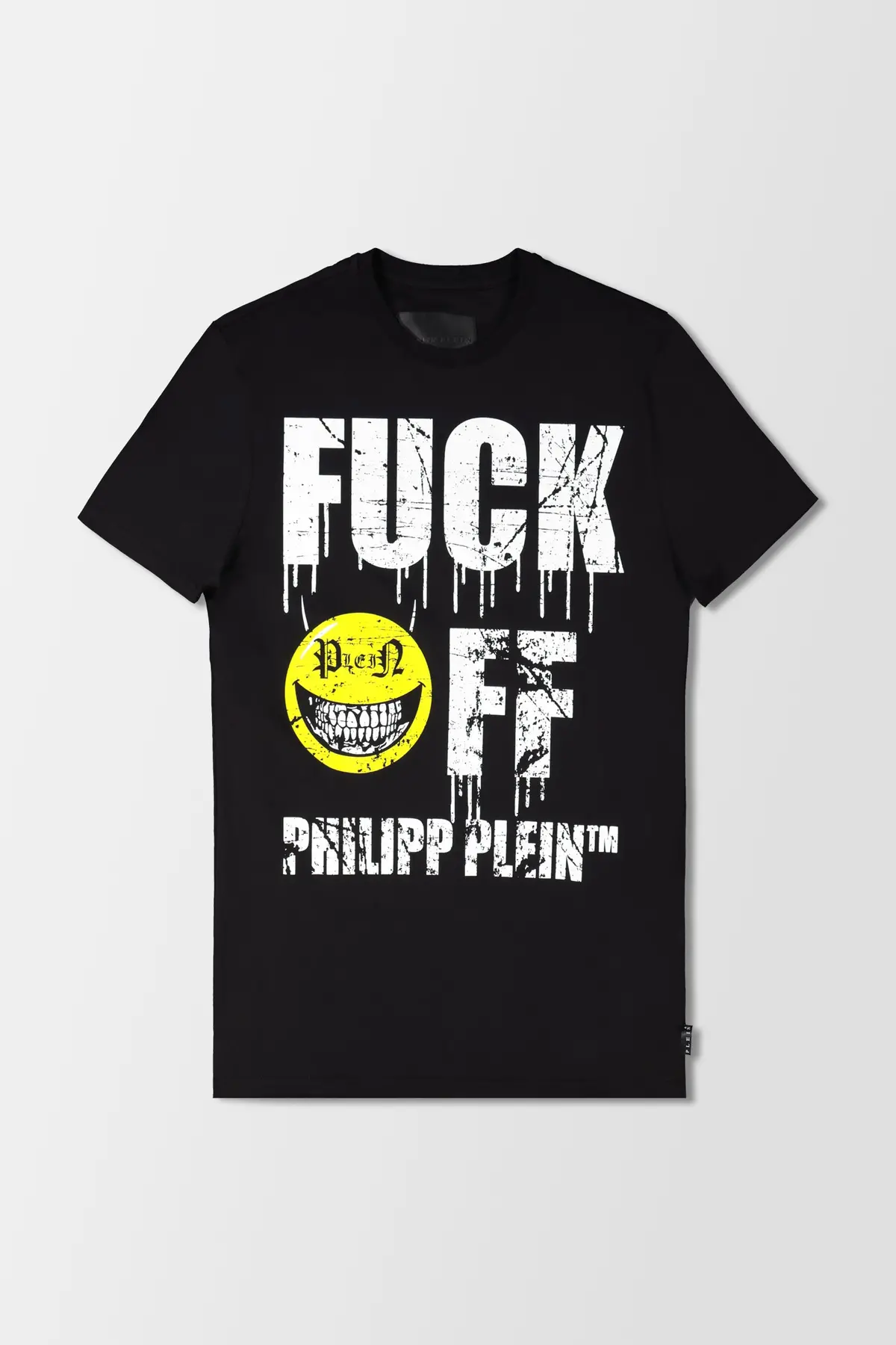 Philipp Plein Black Round Neck Ss Evil Smile T-Shirt 1
