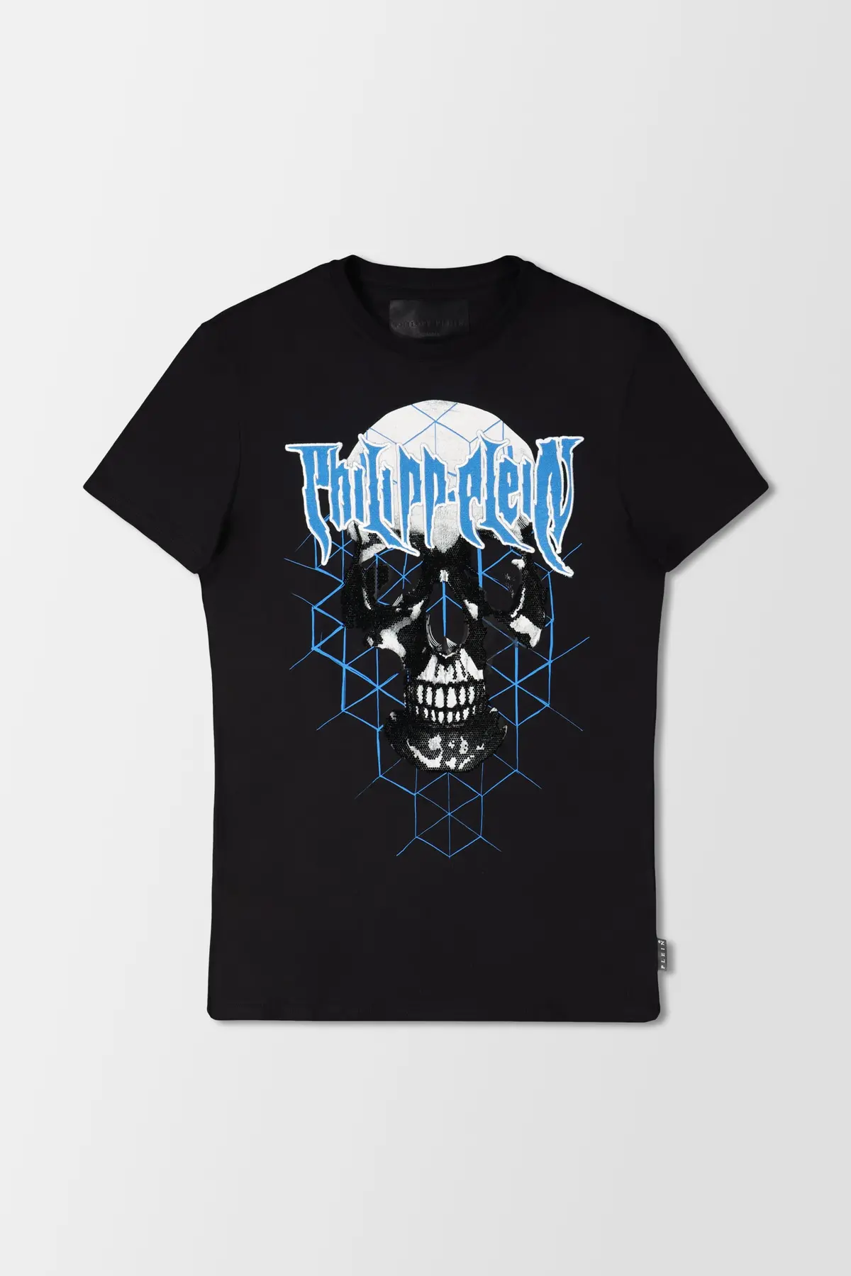Philipp Plein Black Round Neck Ss Skull Crystal T-Shirt 1