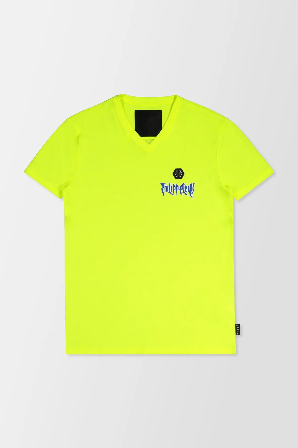 Philipp Plein Yellow V-Neck Ss Rock Pp T-Shirt 1