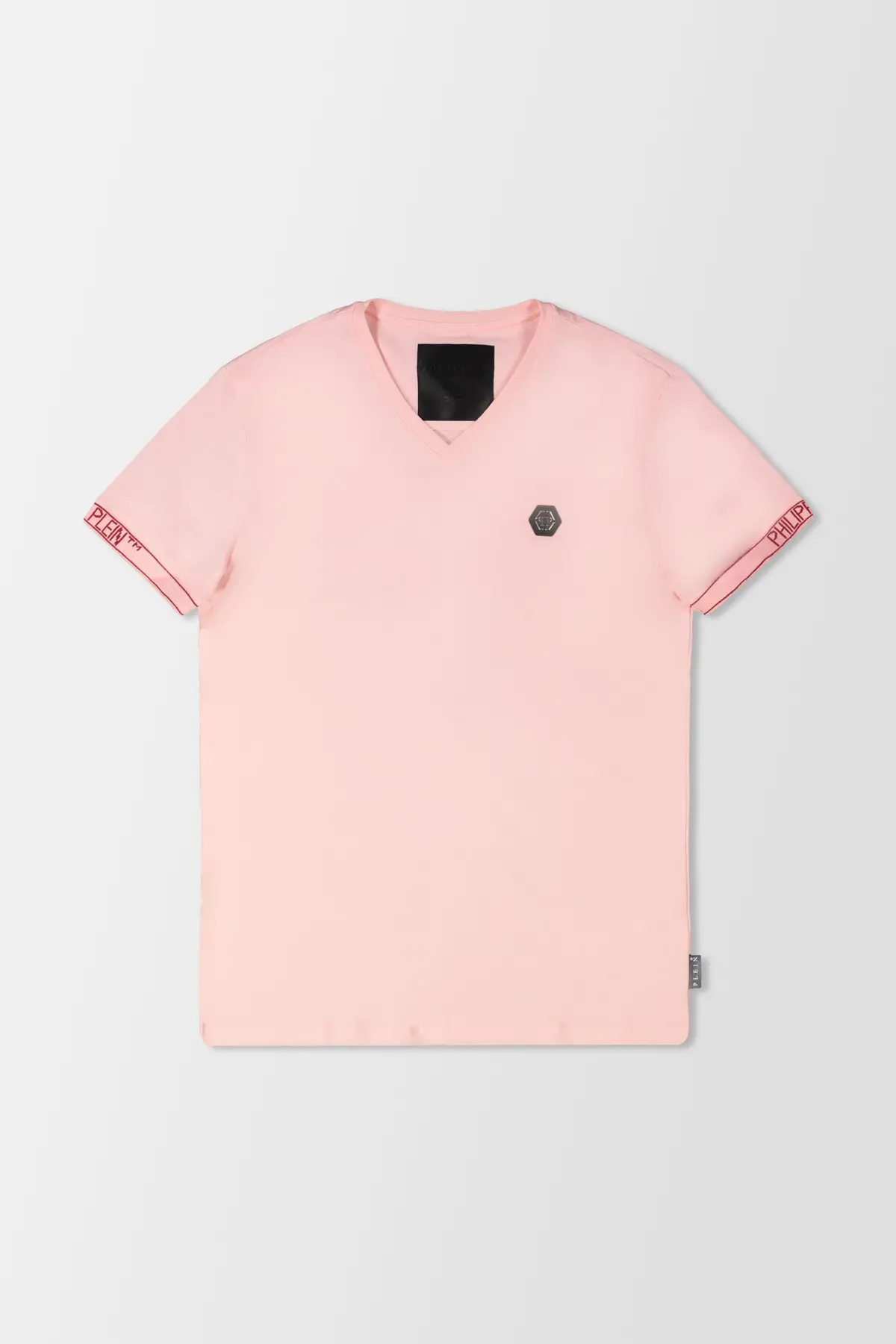 Philipp Plein Rose/Pink V-Neck Ss T-Shirt 1