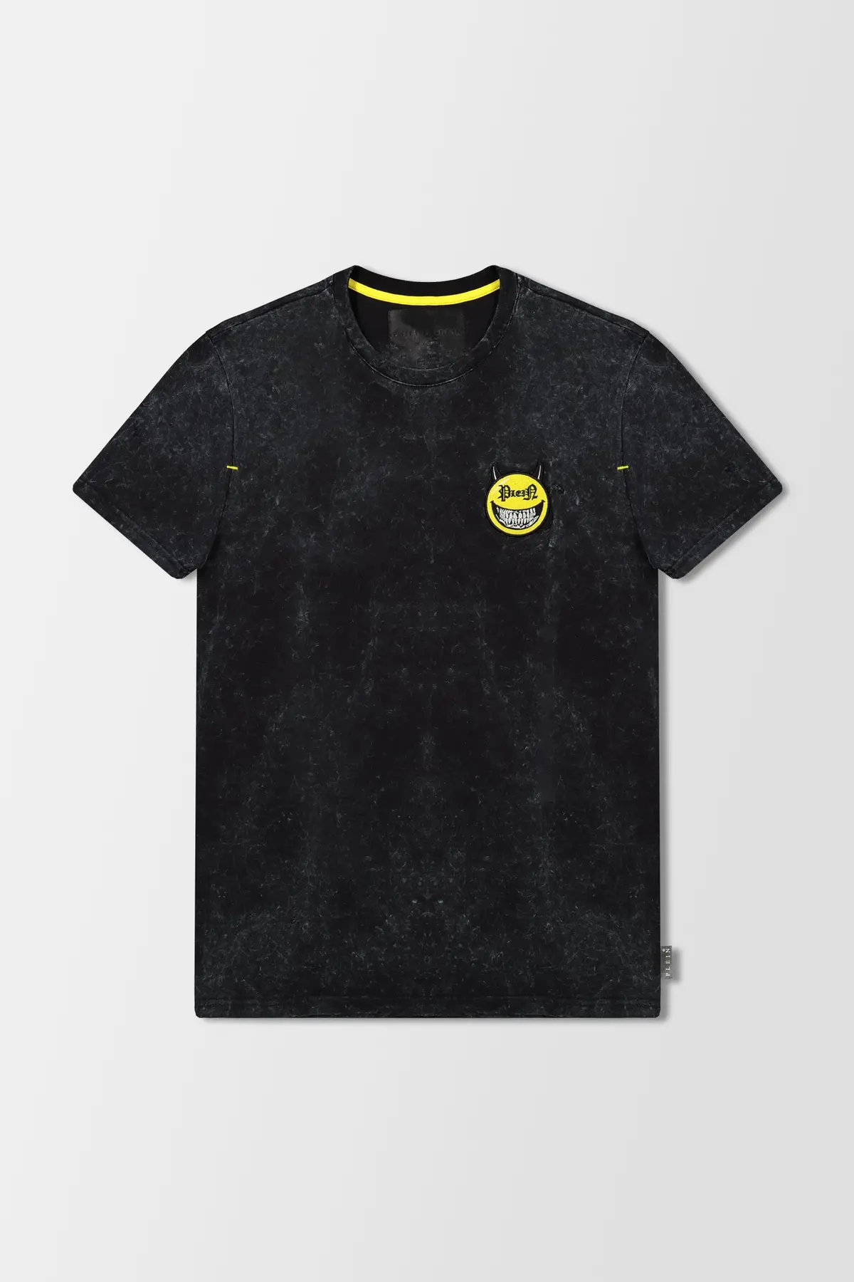 Philipp Plein Black Round Neck  Ss Evil Smile T-Shirt 1
