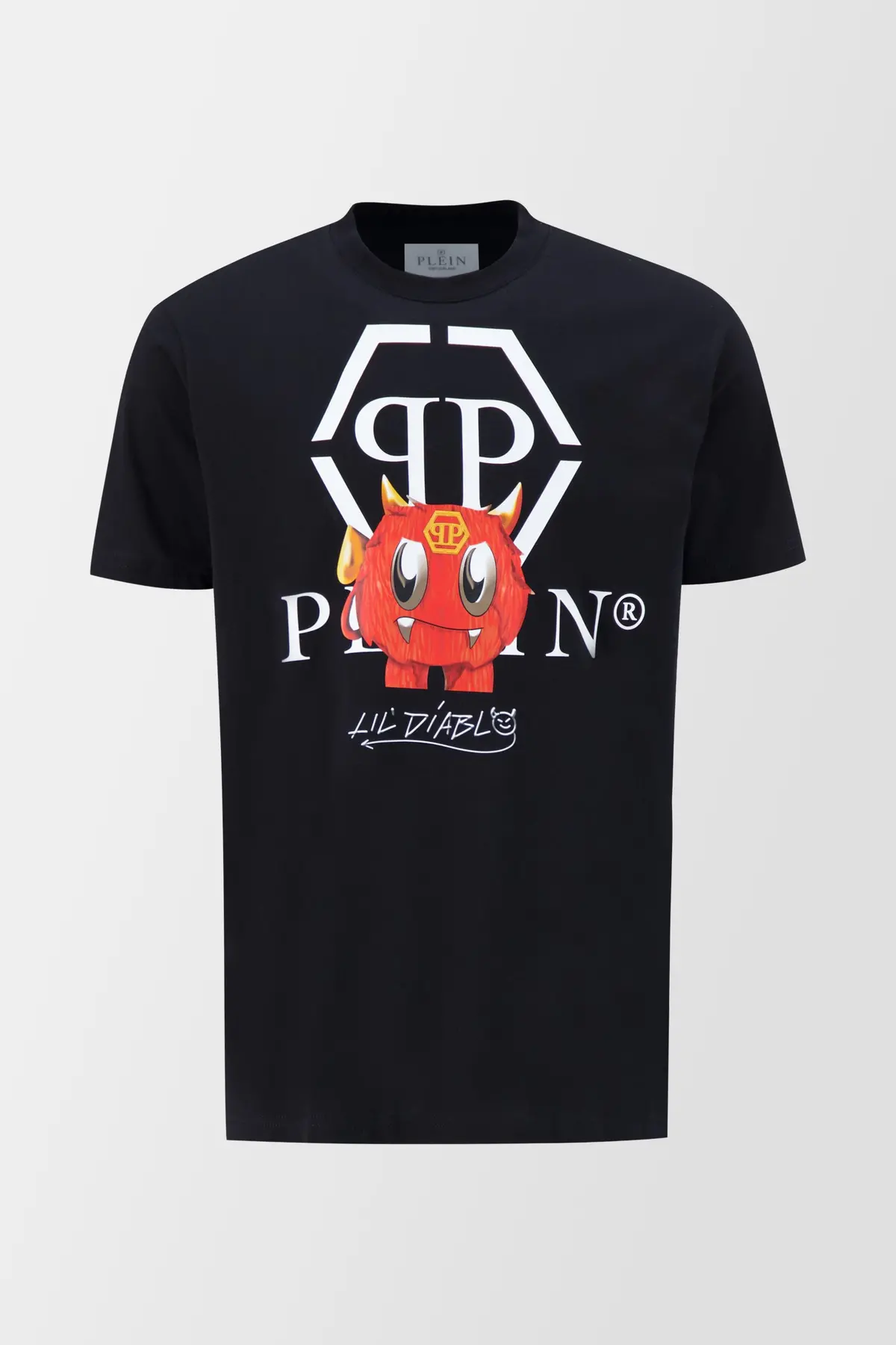 Philipp Plein Black Round Neck Ss Monster T-Shirt 1