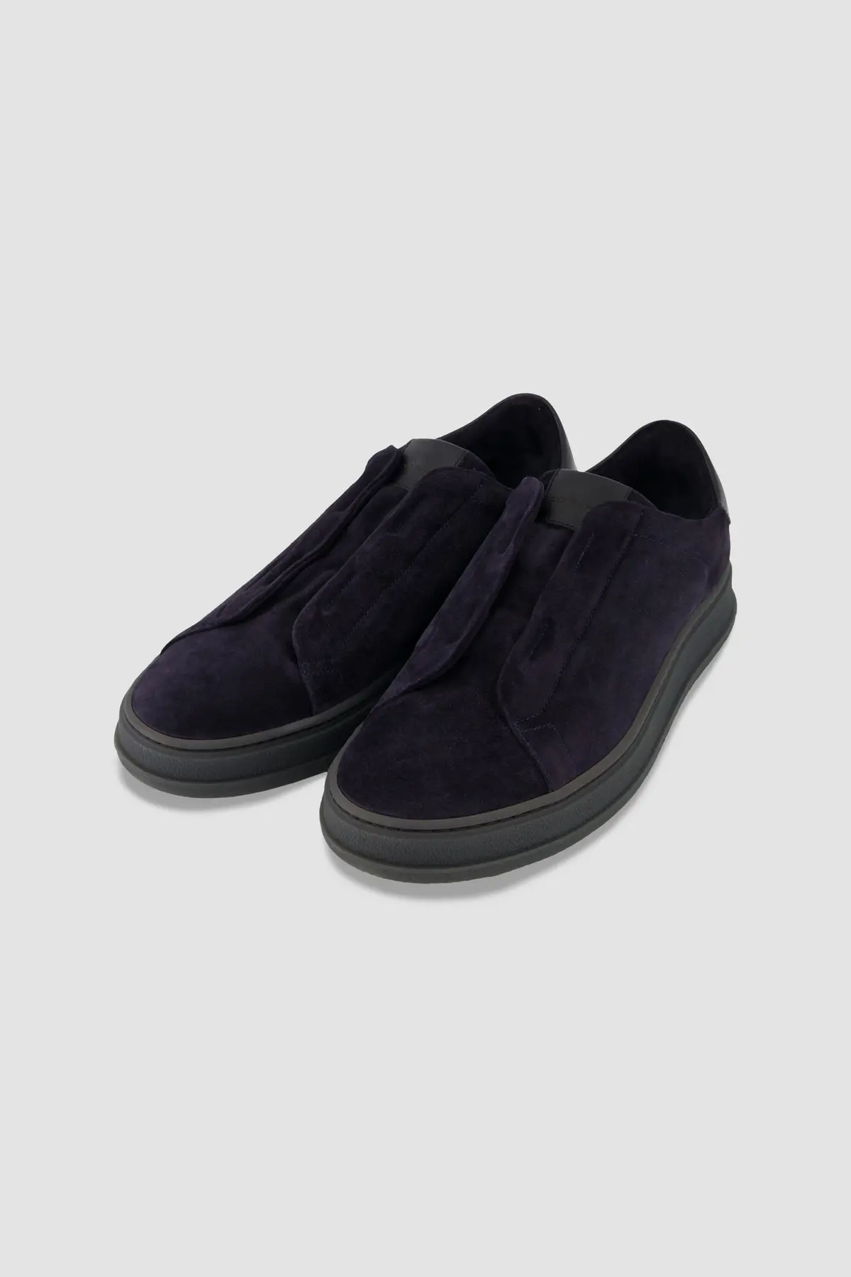 Kiton Blue/Black Suede Sneakers 1