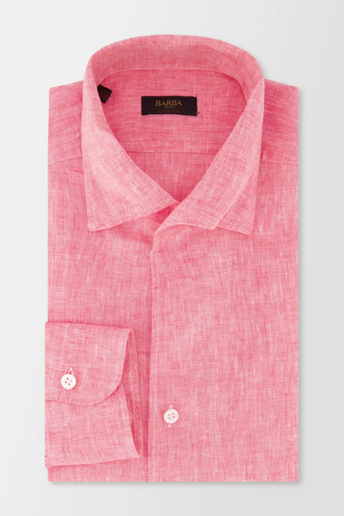 Barba Napoli Pink Linen Shirt 1