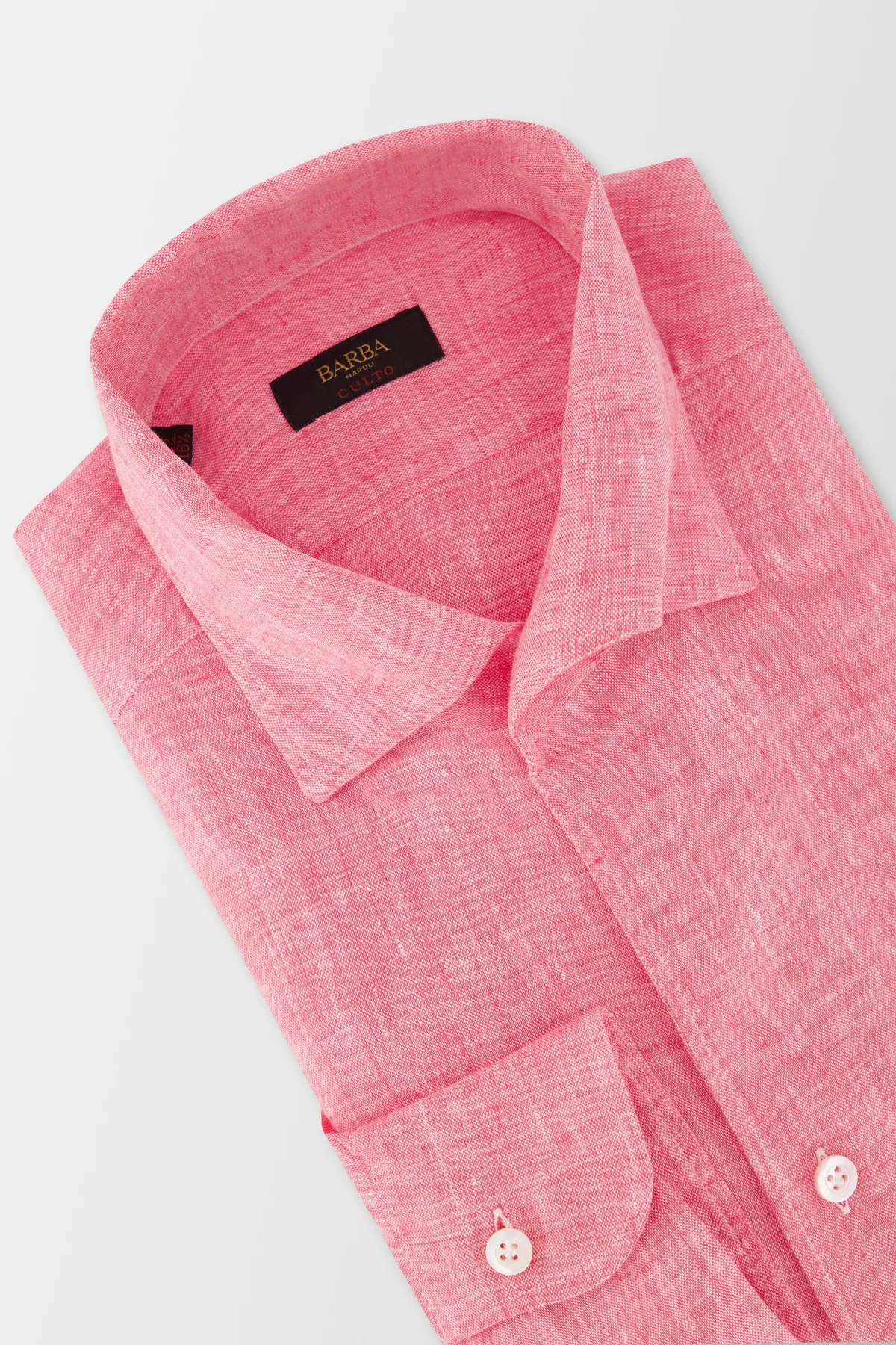 Barba Napoli Pink Linen Shirt 2