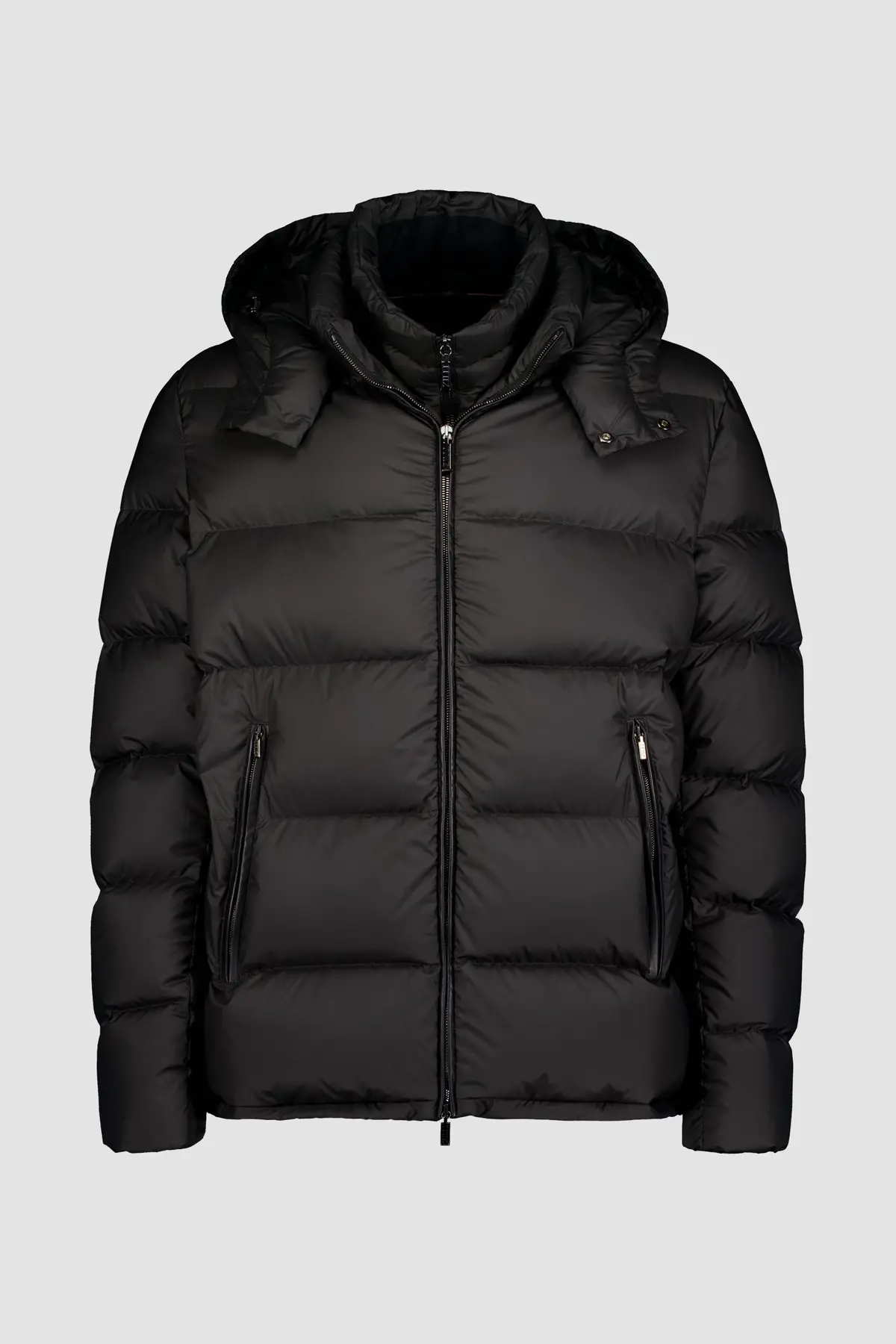 Zilli Black Down Short Jacket With Removable Hood 1