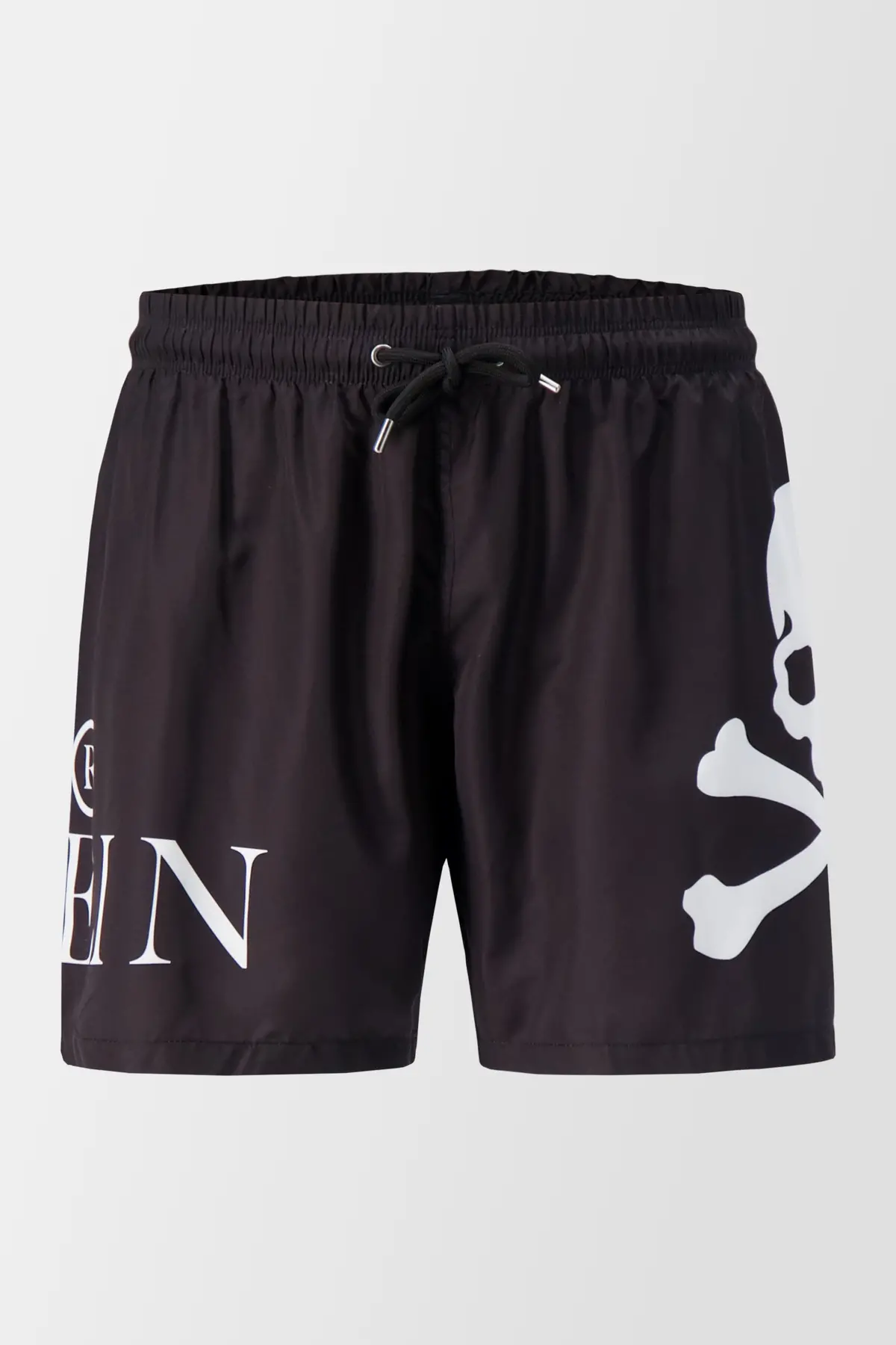 Philipp Plein Black Skull And Plein Beachwear Shorts 1