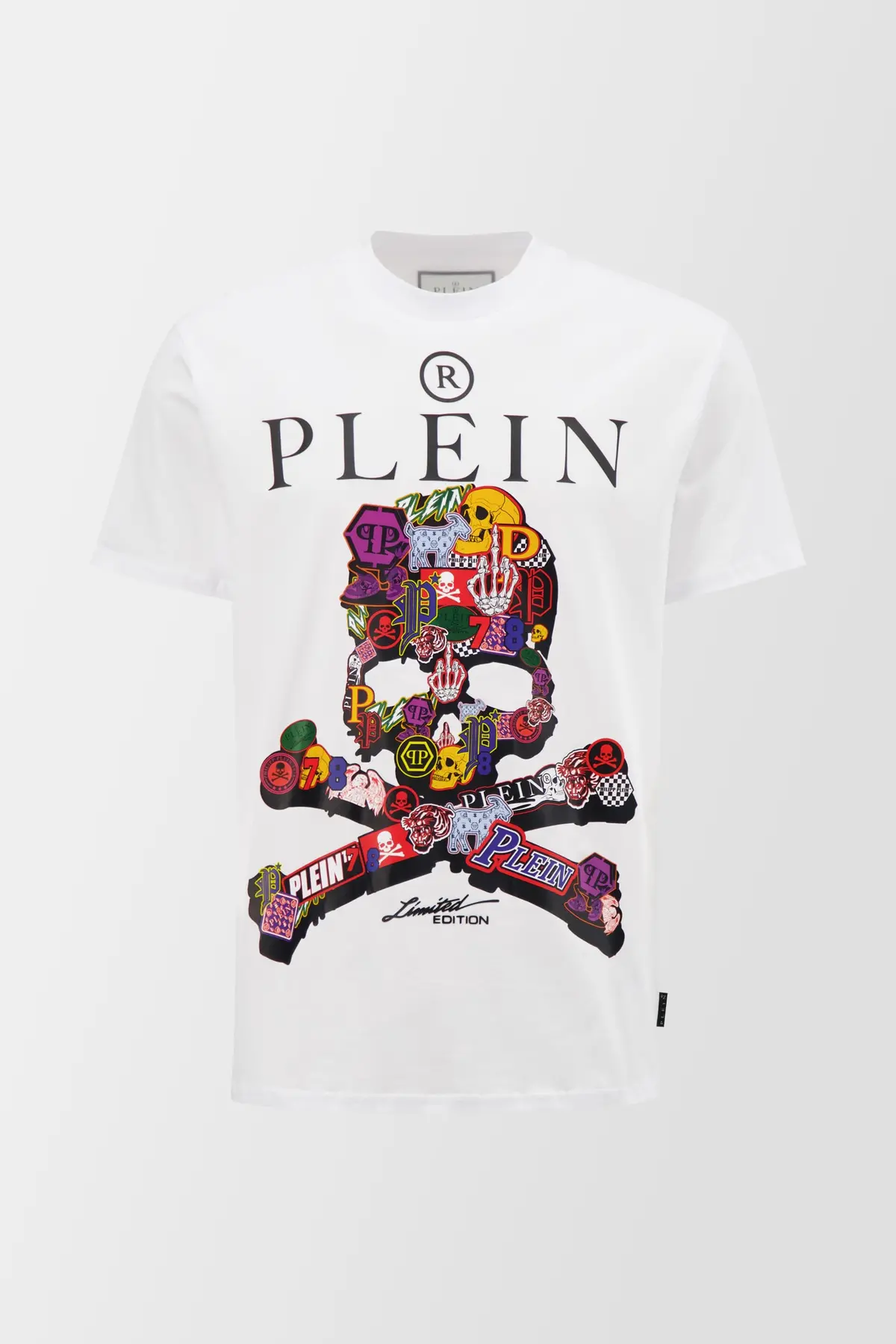 Philipp Plein White Round Neck Skull T-Shirt 1