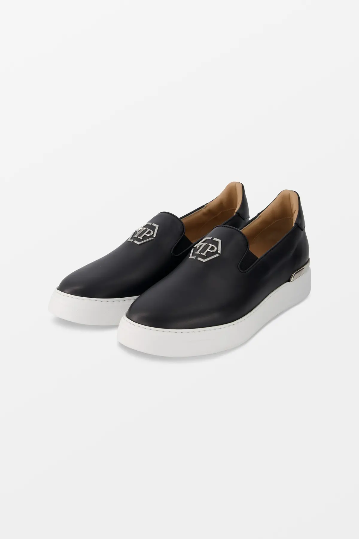 Philipp Plein Black Hexagon Slip-Ons 1