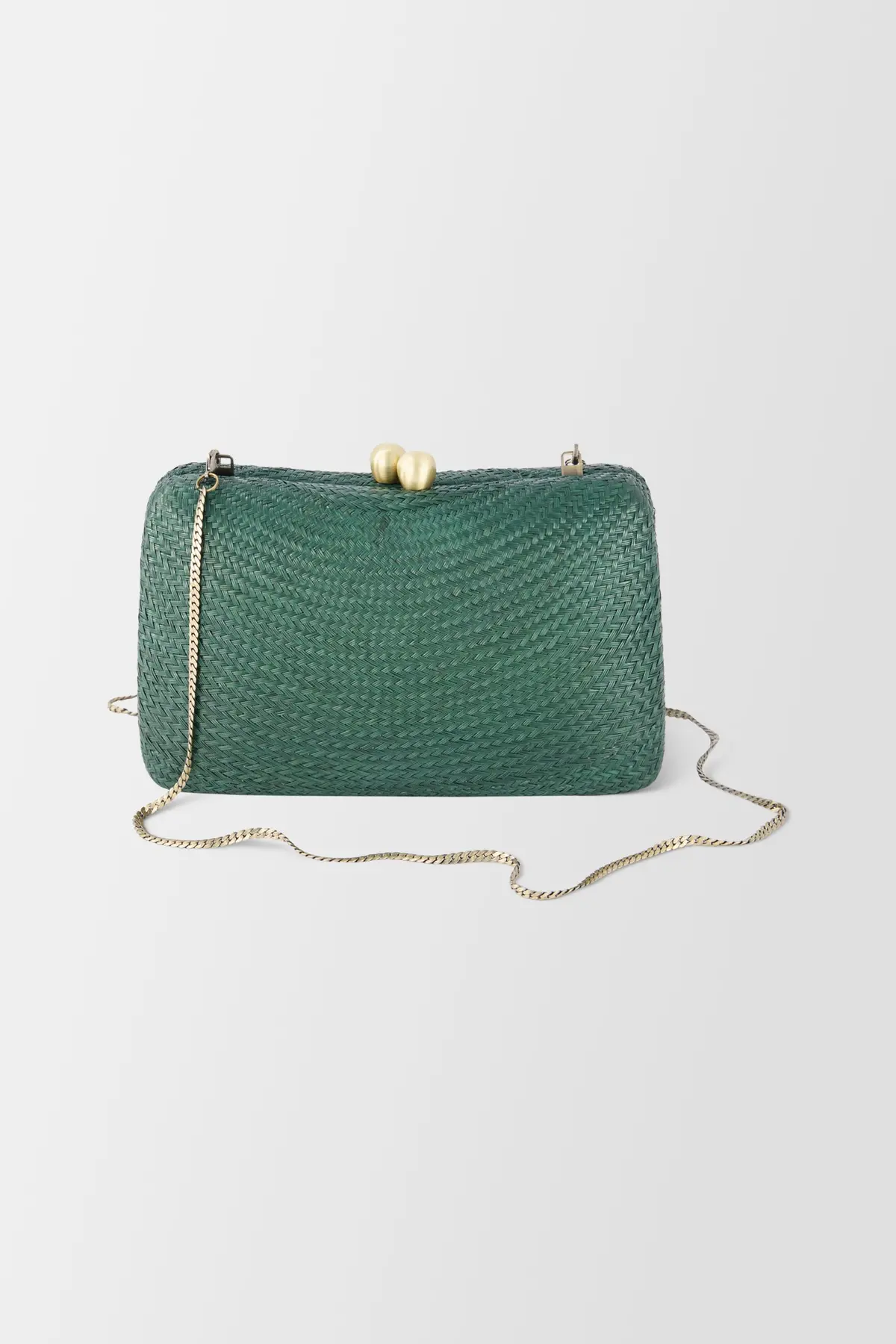 Serpui Green Marissa Bun Clutch 1