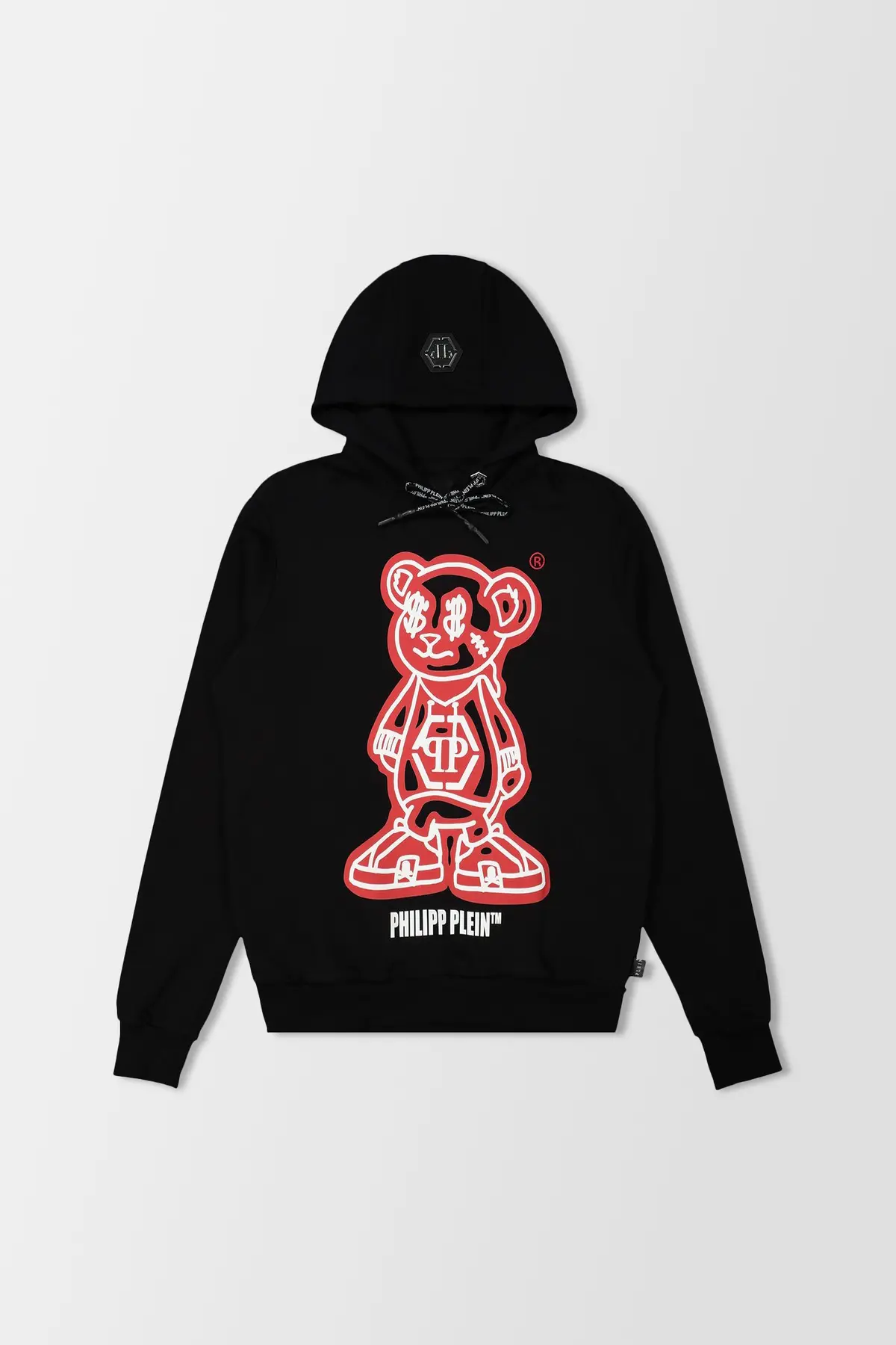 Philipp Plein Black/Red Teddy Bear Hoodie 1