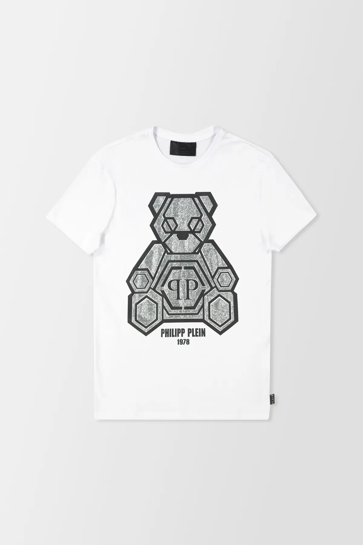 Philipp Plein White Round Neck Ss Teddy Bear T-Shirt 1