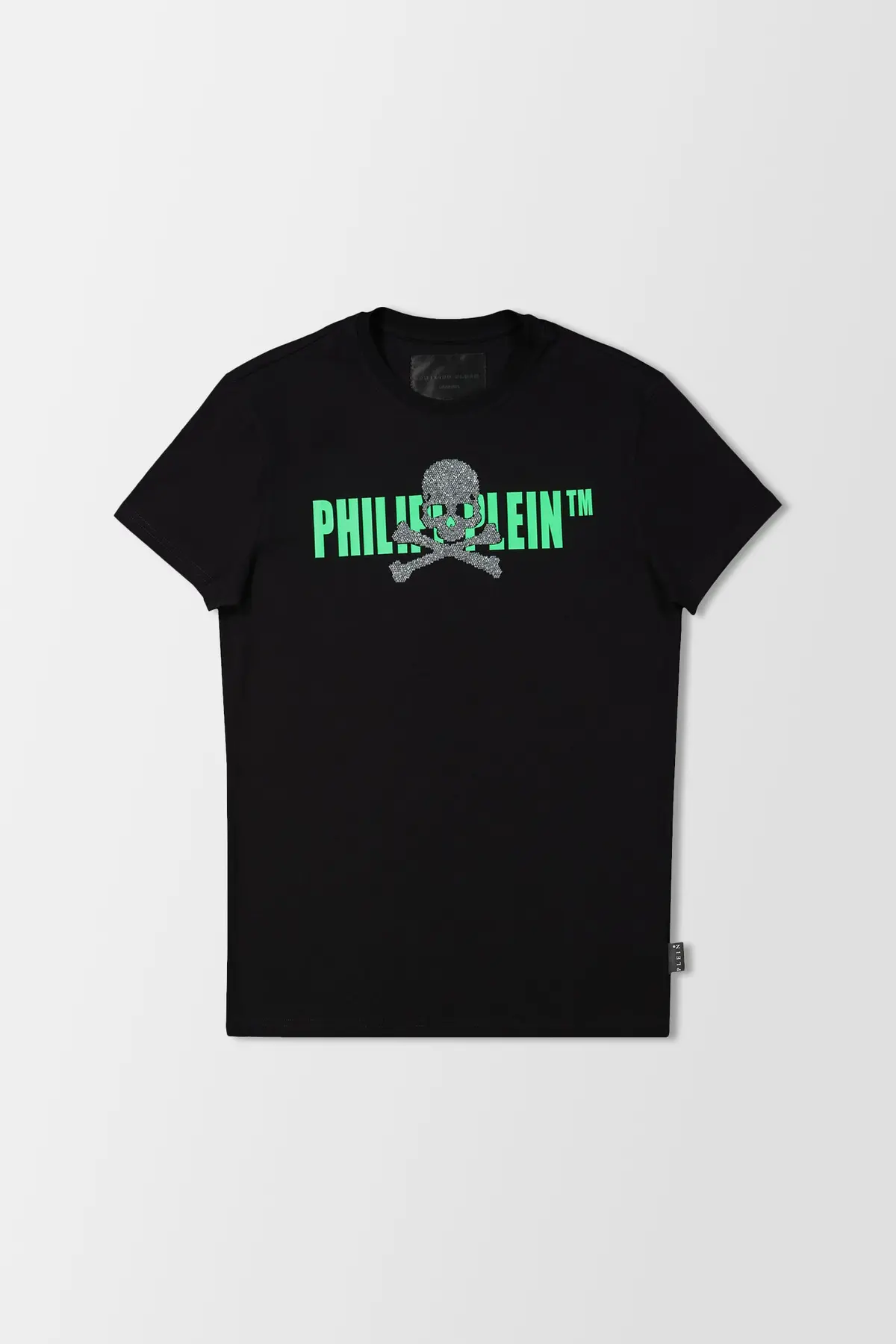 Philipp Plein Black/Neon Round Neck Ss Skull Strass T-Shirt 1
