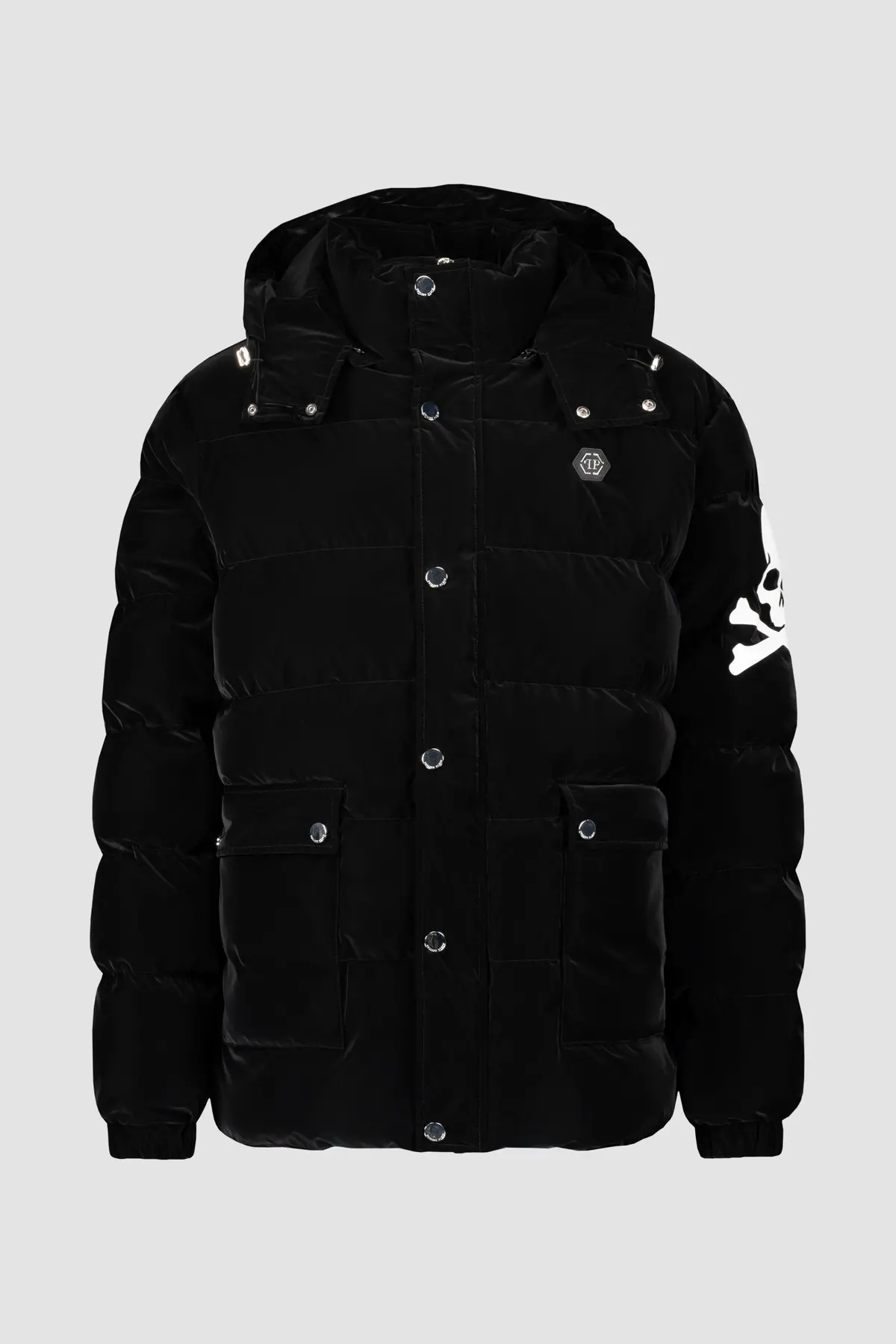 Philipp Plein Black Skull&Bones Padded Jacket 1