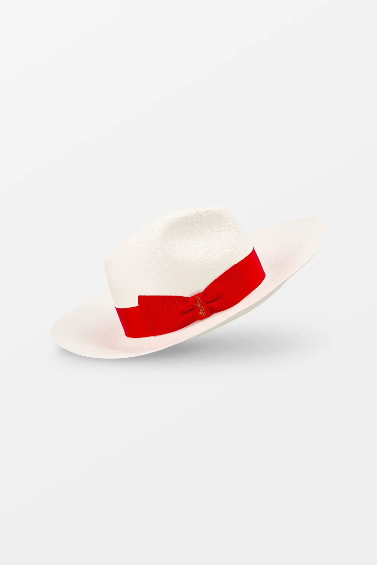 Borsalino White/Red Panama Fine Sophie 1