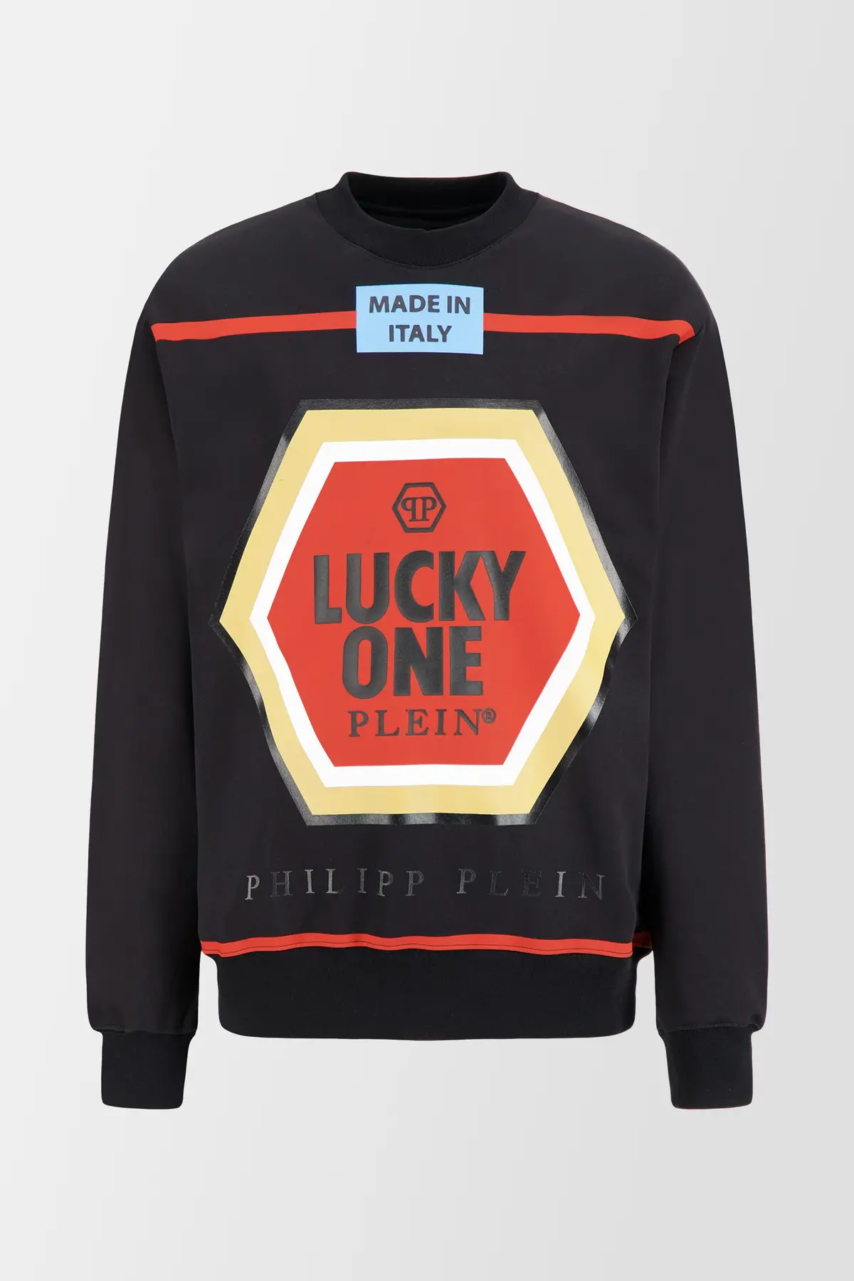 Philipp Plein Black Ls Print Lucky One Sweatshirt 1