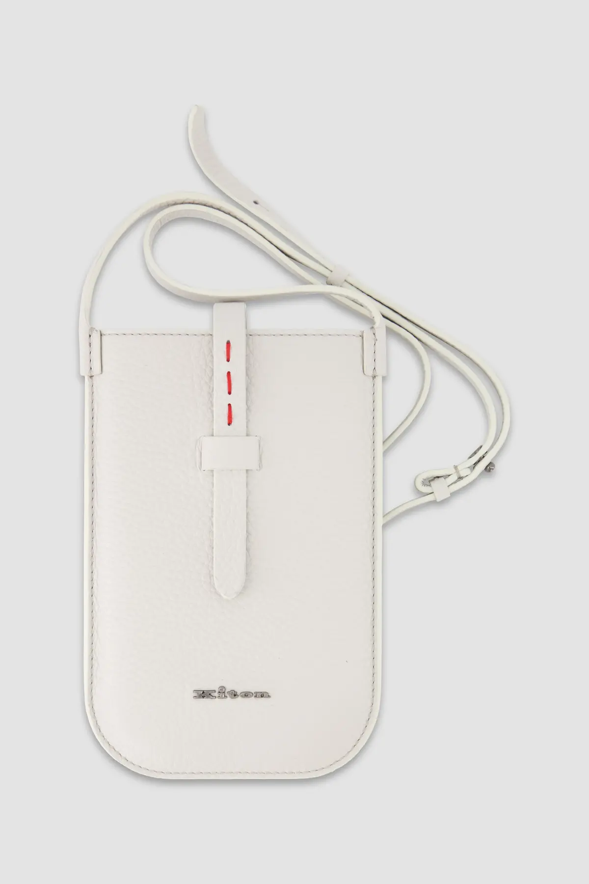 Kiton White Deerskin Phone Holder 1