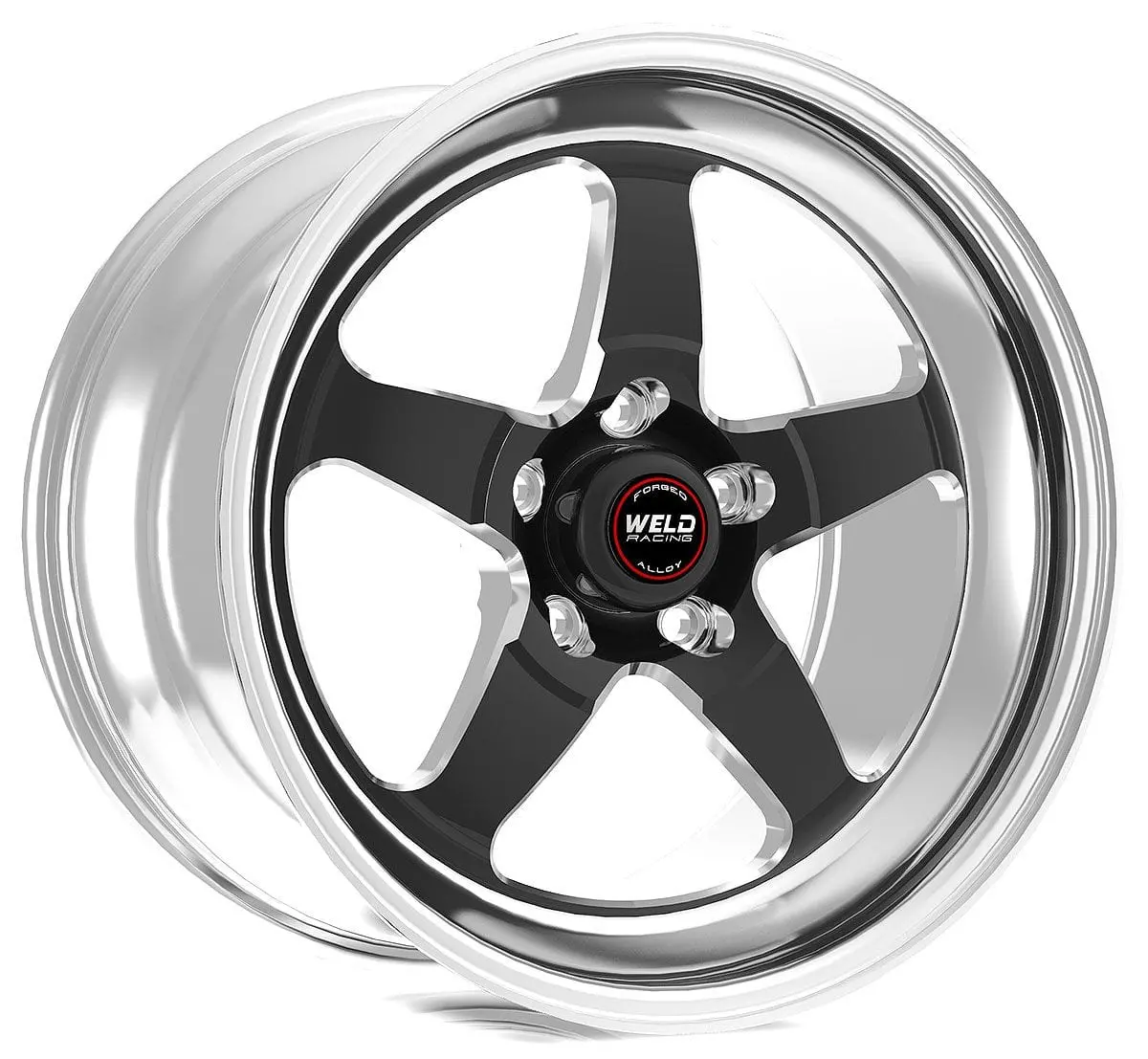 Rt-S S71 Polished Aluminum Wheel – 15X10", Black Center 1