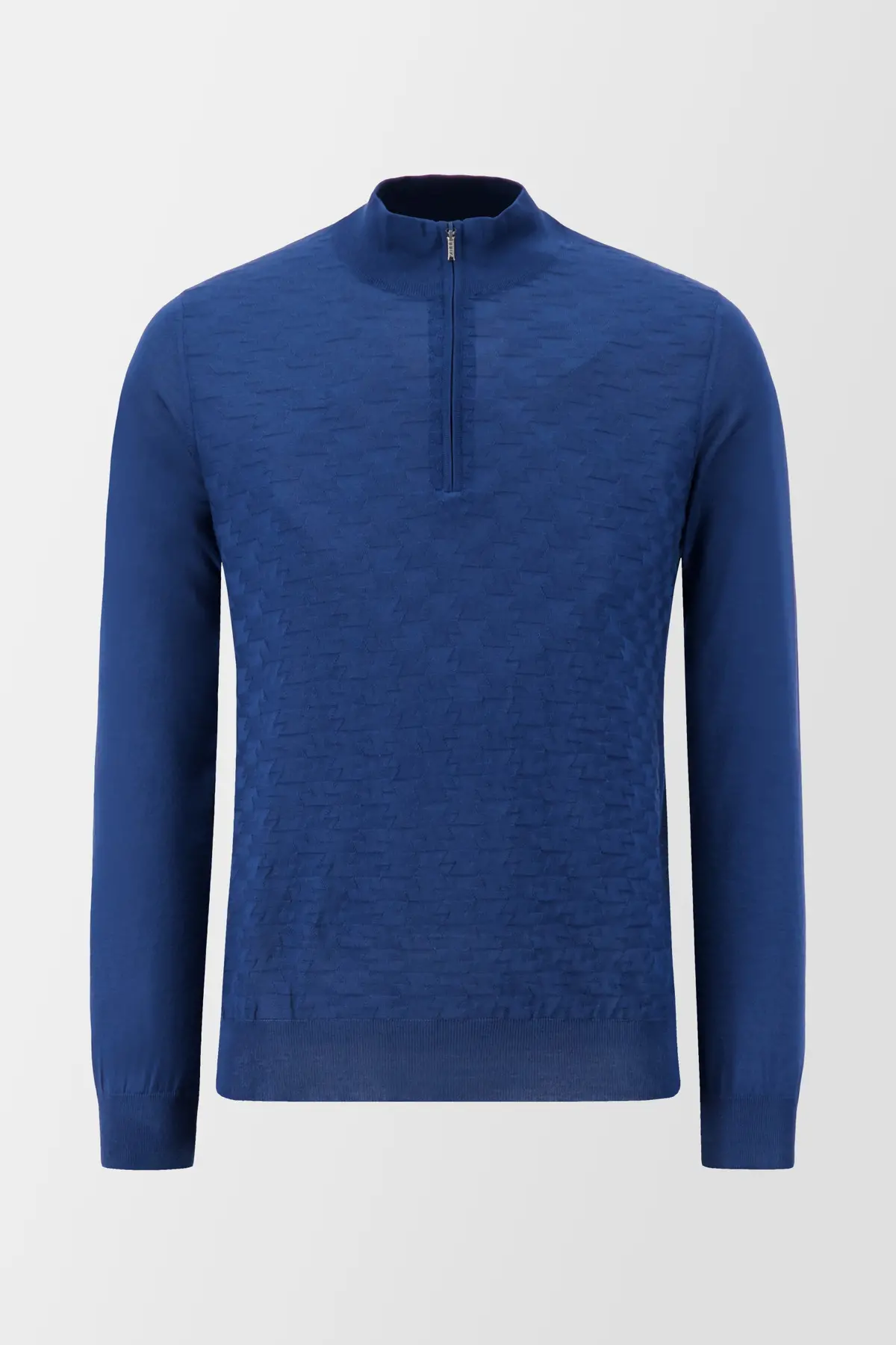 Zilli Blue Turtleneck Zip Sweater 1
