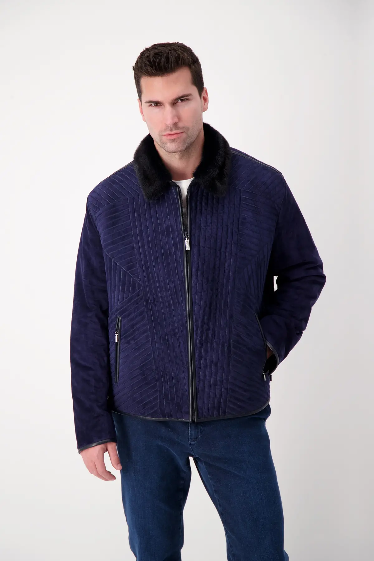 Zilli Navy Quilted Jacket 1