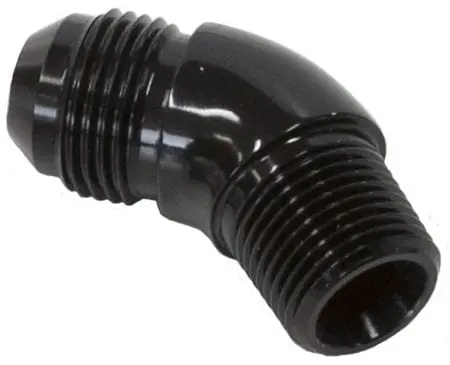 3/4" Npt To -10An 45° Full-Flow Adapter – Black Anodized Af523-10-12Blk 1