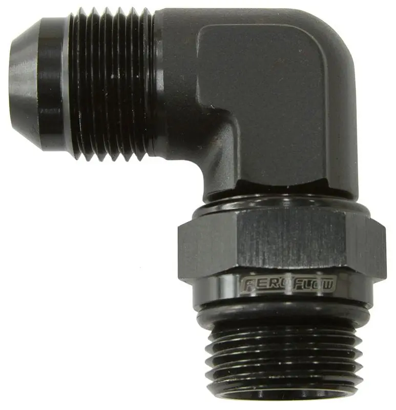 90° Orb Swivel-To-Flare Adapter – -8An To -10An Male Fitting, Black Finish Af949-10-08Blk 1