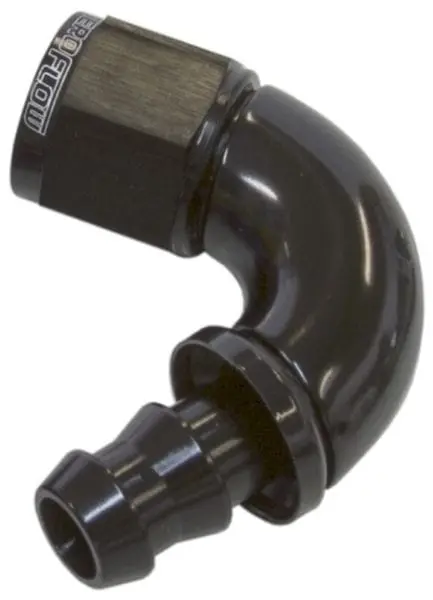 510 Series -12An Full-Flow 120° Tight-Radius Push-Lock Hose Fitting (Black) 1