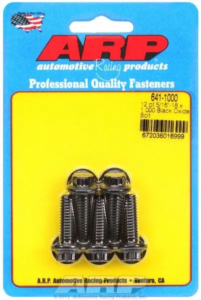 12-Point Black Oxide Bolt Pack (5-Pack) - Ar641-1000 1