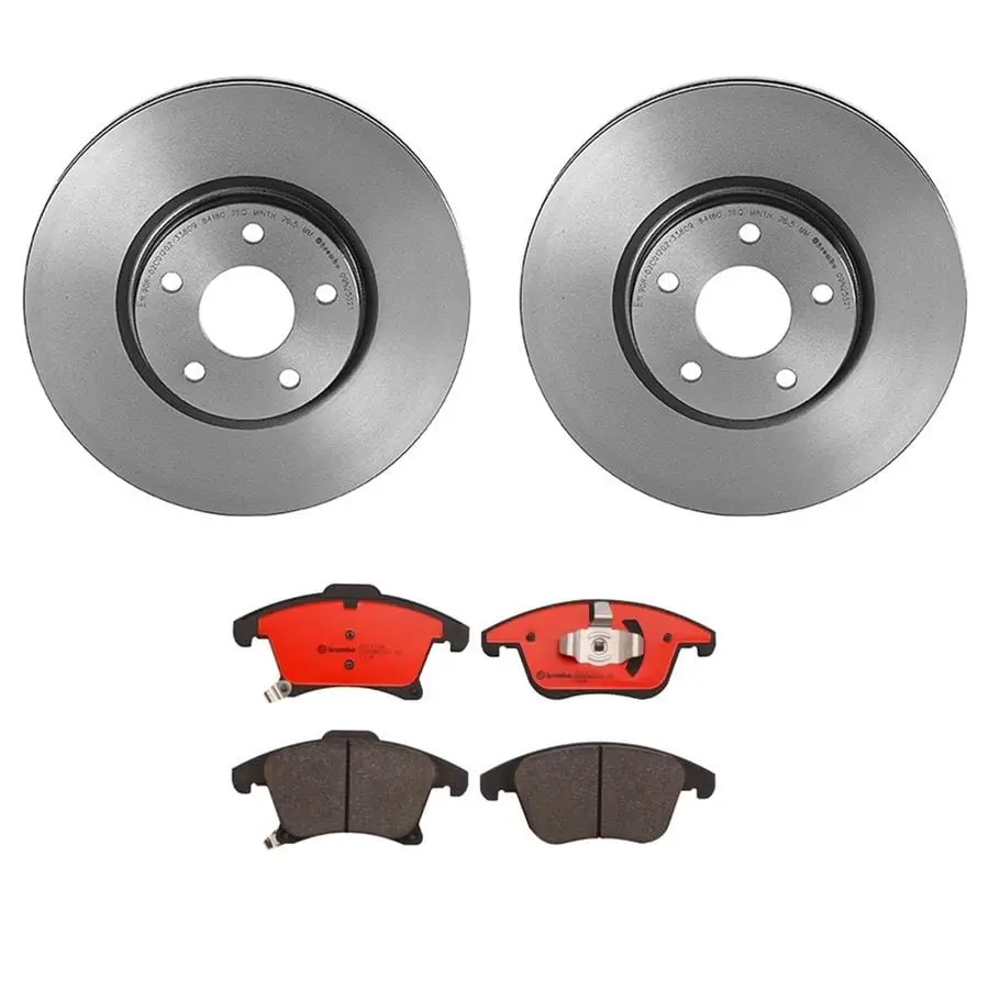 Brembo Oe-Style Brake Pad And Rotor Kit, Complete Front Axle Set, Kt00952 1