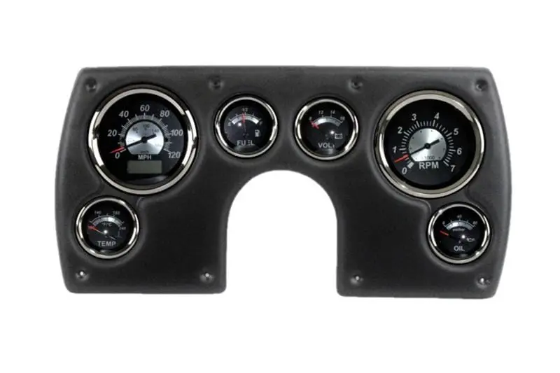 Classic Dash Custom Gauge Kit – Black Face, White Needle, 5-Inch Cluster (10182Bs11) 1