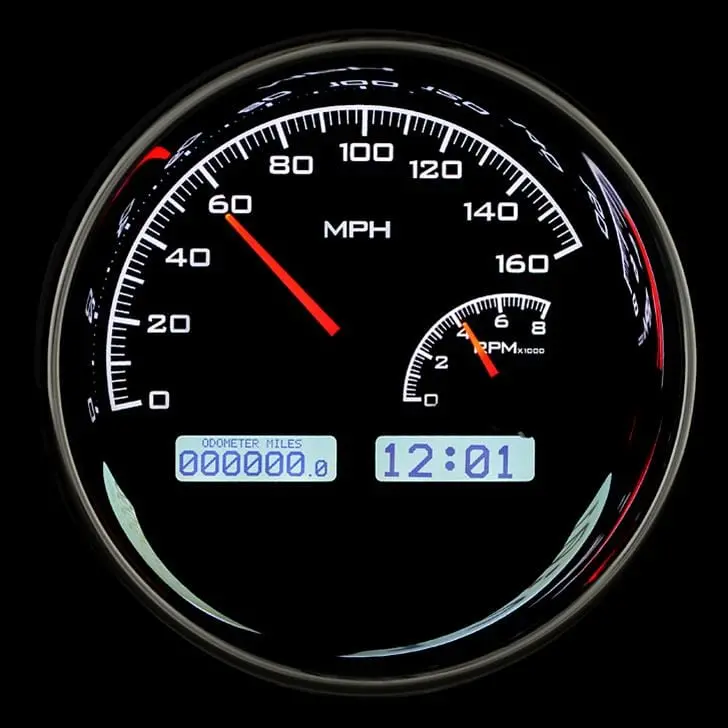 Dakota Digital Vhx Series Analog Gauge Cluster With White Face 2