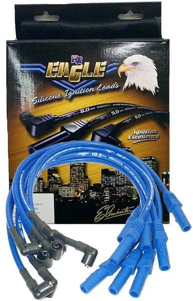 10.5Mm Eliminator Series Ii Spark Plug Wire Set – Blue Silicone Jacket 1